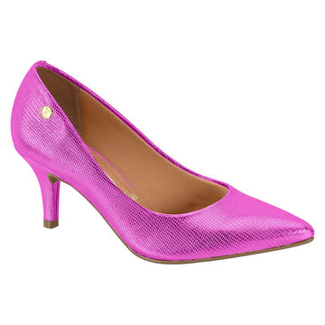 Vizzano 1185-1302 Pointy Toe Pump in Bright Pink Metallic Lizard